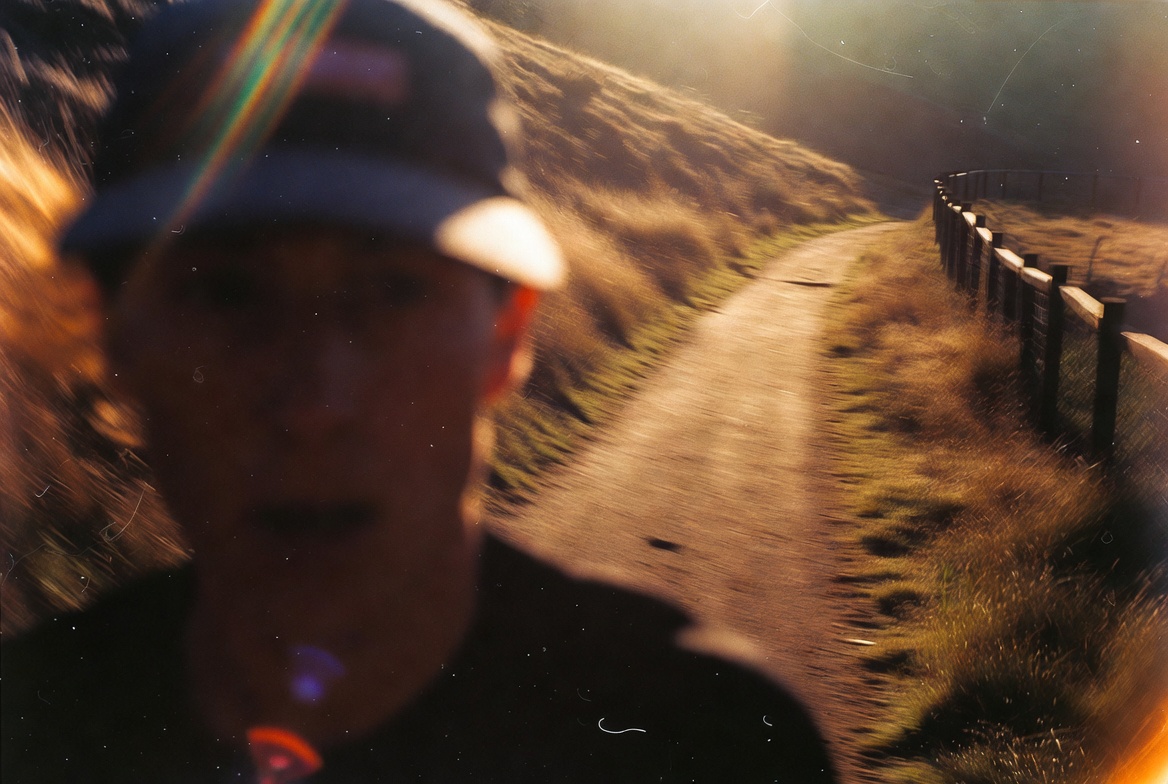 Man runner wearing cap